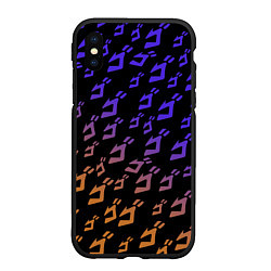 Чехол iPhone XS Max матовый JOJOS BIZARRE ADVENTURE PATTERN, цвет: 3D-черный