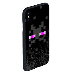 Чехол iPhone XS Max матовый ЭНДЕРМЕН МАЙНКРАФТ MINECRAFT, цвет: 3D-черный — фото 2