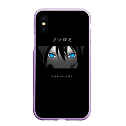 Чехол iPhone XS Max матовый Взгляд Ято Noragami, цвет: 3D-сиреневый