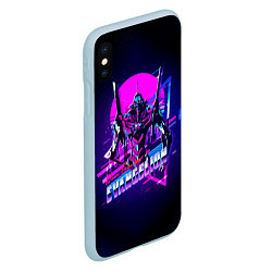 Чехол iPhone XS Max матовый Ева 01 - Neon Genesis Evangelion, цвет: 3D-голубой — фото 2