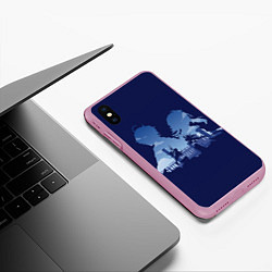 Чехол iPhone XS Max матовый ГЕРОИ ГЕНШИН ИМПАКТ АРТ, цвет: 3D-розовый — фото 2
