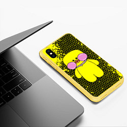 Чехол iPhone XS Max матовый УТЯ УТЕНОК ЛАЛАФАНФАН ГИАЛУРОНОВЫЙ УТЕНОК, цвет: 3D-желтый — фото 2