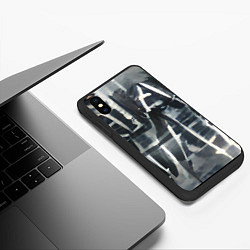 Чехол iPhone XS Max матовый Эхо имени, цвет: 3D-черный — фото 2
