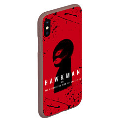 Чехол iPhone XS Max матовый HAWKMAN BERSERK, цвет: 3D-коричневый — фото 2