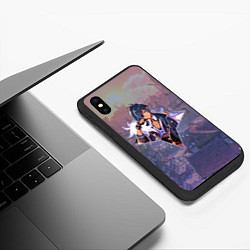 Чехол iPhone XS Max матовый Кэйа Kaeya в примогеме, Геншин импакт Genshin Impa, цвет: 3D-черный — фото 2