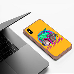 Чехол iPhone XS Max матовый The Bosses of Terraria, цвет: 3D-коричневый — фото 2