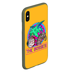 Чехол iPhone XS Max матовый The Bosses of Terraria, цвет: 3D-темно-зеленый — фото 2