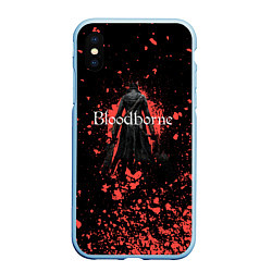 Чехол iPhone XS Max матовый Bloodborne dark souls, цвет: 3D-голубой