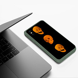 Чехол iPhone XS Max матовый Отпала челюсть, цвет: 3D-темно-зеленый — фото 2