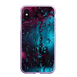 Чехол iPhone XS Max матовый Ностальгия фиолетового дождя, цвет: 3D-сиреневый