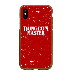 Чехол iPhone XS Max матовый DUNGEON MASTER BLOOD ГАЧИМУЧИ КРАСНЫЙ, цвет: 3D-коричневый