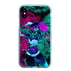 Чехол iPhone XS Max матовый KDA NEON DRAGONS LEAGUE OF LEGENDS НЕОНОВЫЕ ДРАКОН, цвет: 3D-мятный