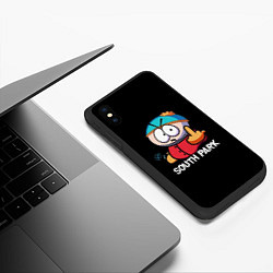 Чехол iPhone XS Max матовый Южный парк Эрик South Park, цвет: 3D-черный — фото 2