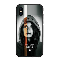 Чехол iPhone XS Max матовый Dont look Deeper, цвет: 3D-черный