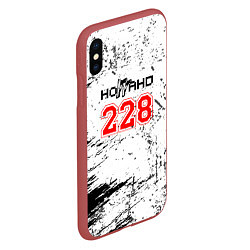 Чехол iPhone XS Max матовый 228 - Гранж, цвет: 3D-красный — фото 2