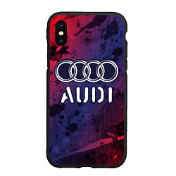 Чехол iPhone XS Max матовый AUDI Audi Краски, цвет: 3D-черный