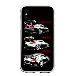 Чехол iPhone XS Max матовый NISSAN 300 ZX 350Z 370Z JDM STYLE, цвет: 3D-белый