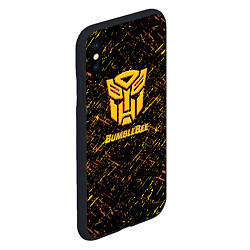 Чехол iPhone XS Max матовый Bumblebee трансформеры, цвет: 3D-черный — фото 2