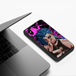 Чехол iPhone XS Max матовый Arcane League Of Legends JINX ПАУДЕР, цвет: 3D-черный — фото 2