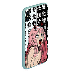 Чехол iPhone XS Max матовый AHEGAO ZERO TWO Зеро ту ахегао, цвет: 3D-мятный — фото 2