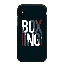 Чехол iPhone XS Max матовый Бокс - Boxing, цвет: 3D-черный