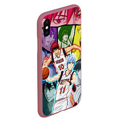 Чехол iPhone XS Max матовый Kuroko no Basuke Баскетбол Куроко, цвет: 3D-малиновый — фото 2