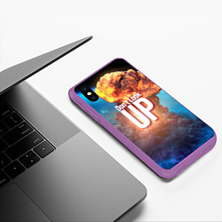 Чехол iPhone XS Max матовый Dont look up!, цвет: 3D-фиолетовый — фото 2