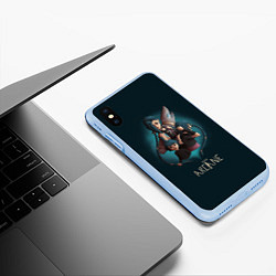 Чехол iPhone XS Max матовый Джинкс Паудер - Jinx Powder League Of Legends, цвет: 3D-голубой — фото 2