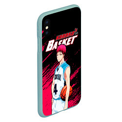 Чехол iPhone XS Max матовый Kuroko no Basuke, Akashi Seijuro Сейджуро Акаши, цвет: 3D-мятный — фото 2