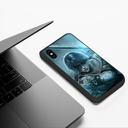 Чехол iPhone XS Max матовый ЦИРИ, ВЕДЬМАК, THE WITCHER, цвет: 3D-черный — фото 2