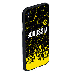 Чехол iPhone XS Max матовый BORUSSIA Брызги, цвет: 3D-черный — фото 2