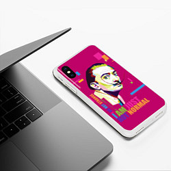Чехол iPhone XS Max матовый Salvador Dali: I am just not normal, цвет: 3D-белый — фото 2
