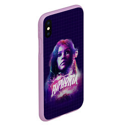 Чехол iPhone XS Max матовый Poster Euphoria, цвет: 3D-сиреневый — фото 2