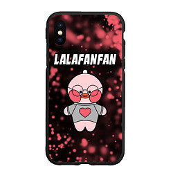 Чехол iPhone XS Max матовый LALAFANFAN - СЕРДЕЧКО Частицы, цвет: 3D-черный