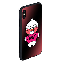 Чехол iPhone XS Max матовый LALAFANFAN - LOVE, цвет: 3D-черный — фото 2