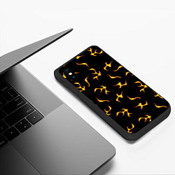 Чехол iPhone XS Max матовый Огоньки Узор, цвет: 3D-черный — фото 2