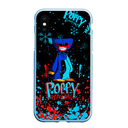 Чехол iPhone XS Max матовый Poppy Playtime Плэйтайм, цвет: 3D-голубой