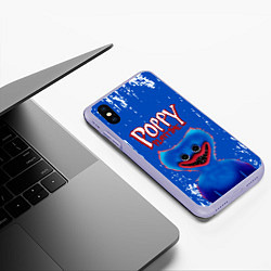 Чехол iPhone XS Max матовый Poppy Playtime поппи плейтайм хагги вагги, цвет: 3D-светло-сиреневый — фото 2