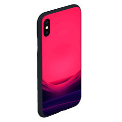 Чехол iPhone XS Max матовый Дорога в горизонт Алый закат, цвет: 3D-черный — фото 2