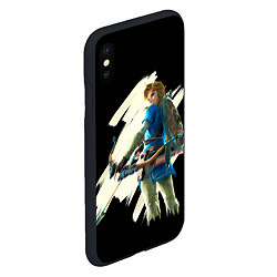 Чехол iPhone XS Max матовый Линк с луком, цвет: 3D-черный — фото 2