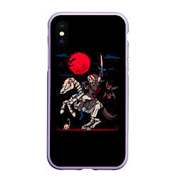Чехол iPhone XS Max матовый Адский Линк, цвет: 3D-светло-сиреневый