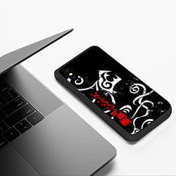 Чехол iPhone XS Max матовый DRAKEN TATTOO WHITE ТОСВА, цвет: 3D-черный — фото 2