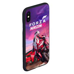 Чехол iPhone XS Max матовый Forza Horizon 5 - sports car and bike, цвет: 3D-черный — фото 2