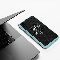 Чехол iPhone XS Max матовый PINK FLOYD - ПИНК ФЛОЙД СТЕНА, цвет: 3D-мятный — фото 2