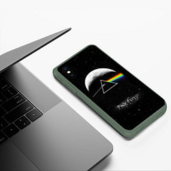 Чехол iPhone XS Max матовый PINK FLOYD LOGO ПИНК ФЛОЙД ЗВЕЗДЫ, цвет: 3D-темно-зеленый — фото 2