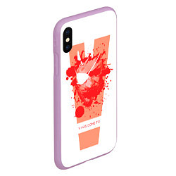 Чехол iPhone XS Max матовый Снейк 5, цвет: 3D-сиреневый — фото 2