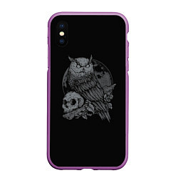 Чехол iPhone XS Max матовый Ночной Дозор Night Watcher, цвет: 3D-фиолетовый
