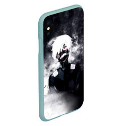 Чехол iPhone XS Max матовый Токийский Гуль в Дыму Tokyo Ghoul Smoke, цвет: 3D-мятный — фото 2