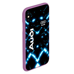 Чехол iPhone XS Max матовый Audi Neon, цвет: 3D-фиолетовый — фото 2