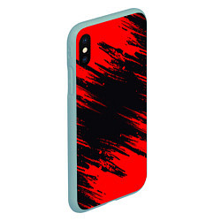 Чехол iPhone XS Max матовый Красная краска брызги, цвет: 3D-мятный — фото 2